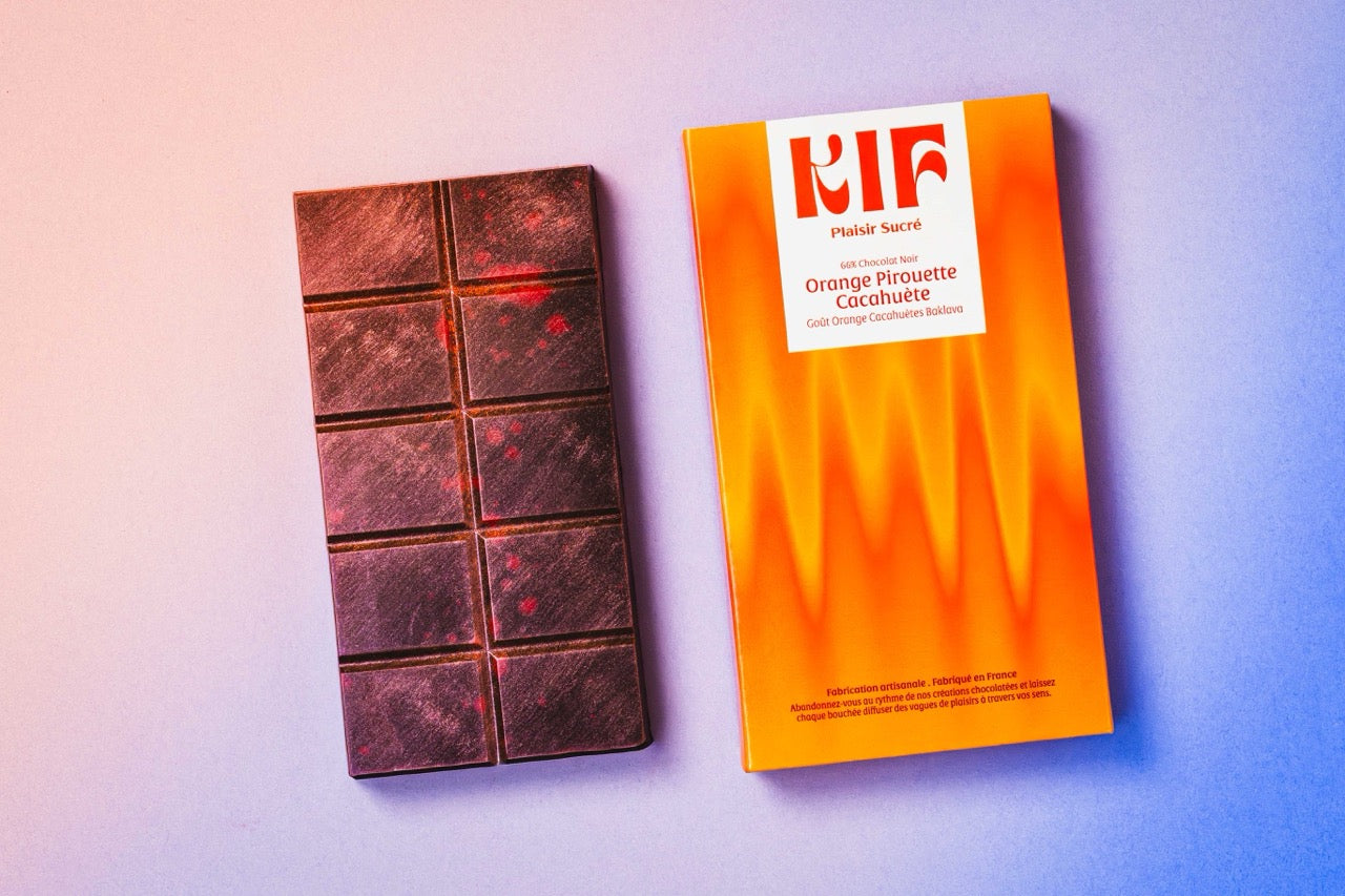 Kif – Orange Pirouette Cacahuète (grande tablette) 🍊🥜